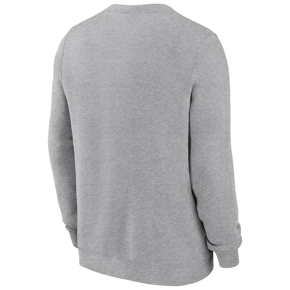 Men's Nike Heather Gray Tennessee Volunteers Legacy Classic Pullover Sweatshirt
