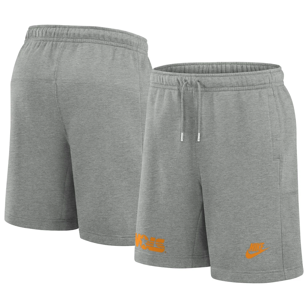Men's Nike Heather Gray Tennessee Volunteers Legacy Fleece Essential Shorts