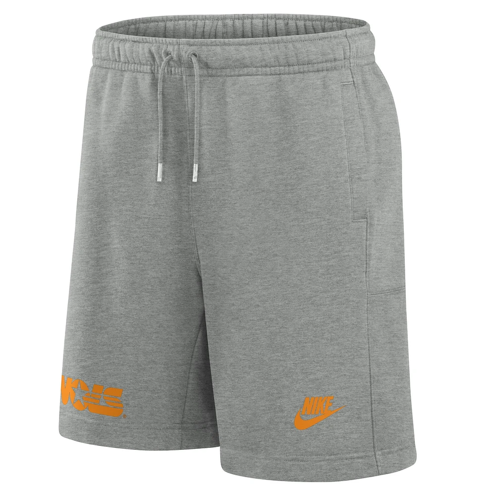 Men's Nike Heather Gray Tennessee Volunteers Legacy Fleece Essential Shorts