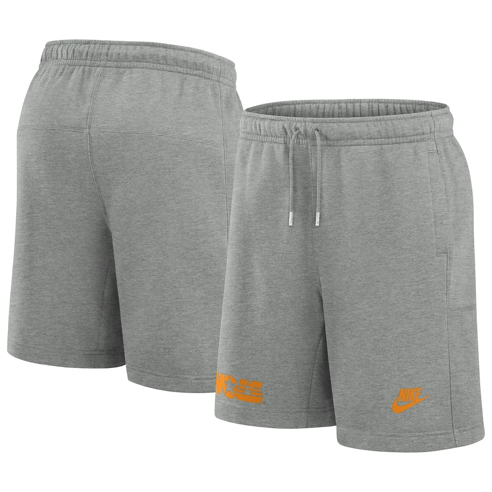Men's Nike Heather Gray Tennessee Volunteers Legacy Fleece Essential Shorts