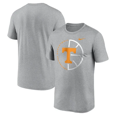 T-shirt Nike pour homme, gris chiné, Tennessee Volunteers Legend Basketball Icon Performance