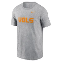 T-shirt Nike pour hommes, gris chiné, Tennessee Volunteers, Primetime Alternate Logo