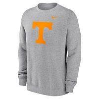 Men's Nike Heather Gray Tennessee Volunteers Primetime Fleece Pullover Sweatshirt