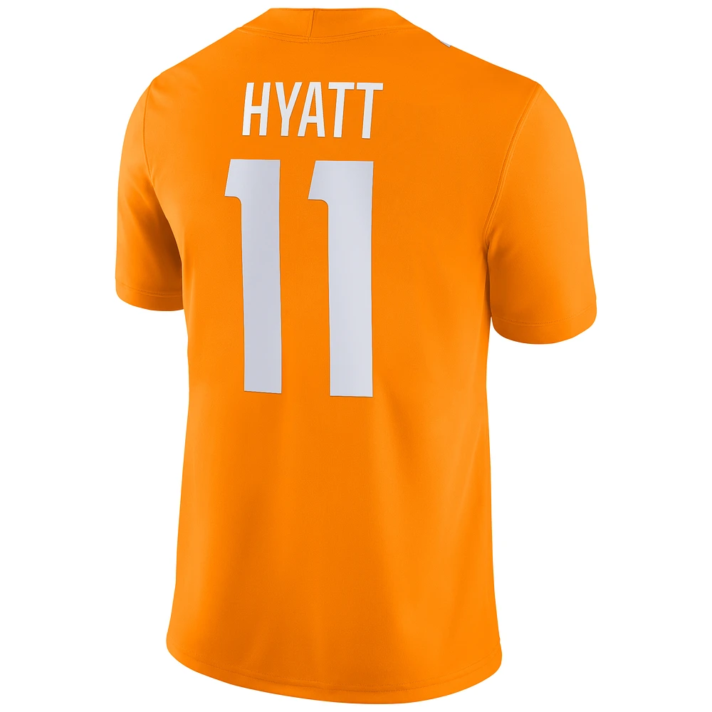 Maillot de match des volontaires du Tennessee Nike Jalin Hyatt Tennessee Orange pour homme