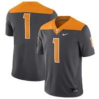 Maillot de match alternatif Nike #1 Anthracite Tennessee Volunteers pour hommes