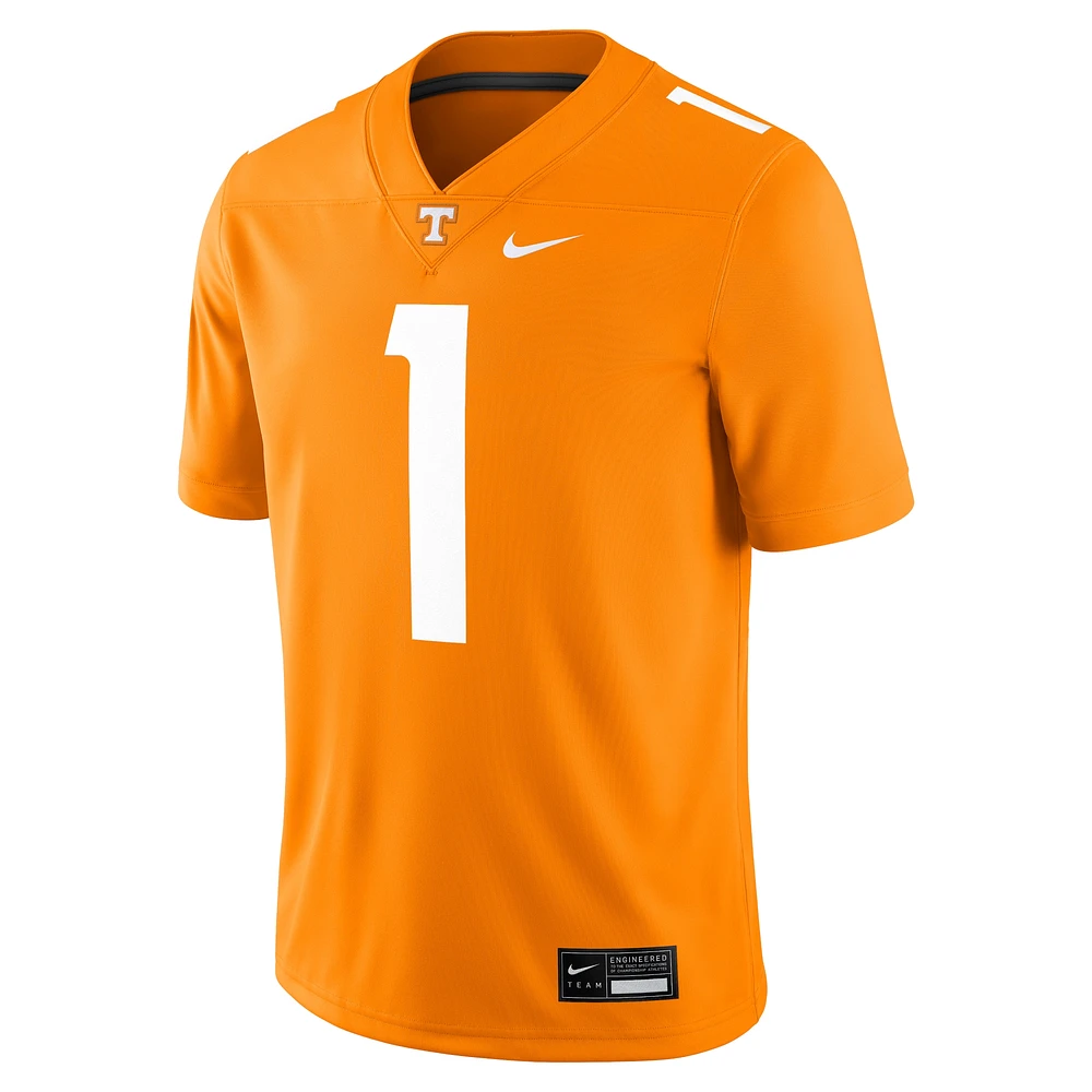 Maillot de match Nike #1 Tennessee Volunteers Orange pour homme