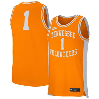 #1 Tennessee Volunteers Nike Retro Replica Basketball Jersey - Orange