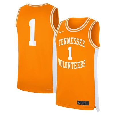 Men's Nike #1 Tennessee Orange Volunteers Road Replica Jersey