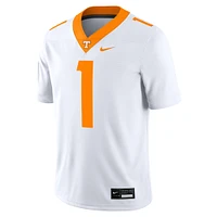 Maillot de match Nike #1 des Volontaires du Tennessee pour hommes, blanc