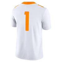 Maillot de match Nike #1 des Volontaires du Tennessee pour hommes, blanc