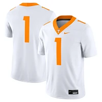 Maillot de match Nike #1 des Volontaires du Tennessee pour hommes, blanc