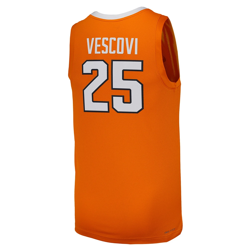 Maillot de joueur basket-ball Nike Santiago Vescovi Tennessee Orange Volunteers NIL pour homme