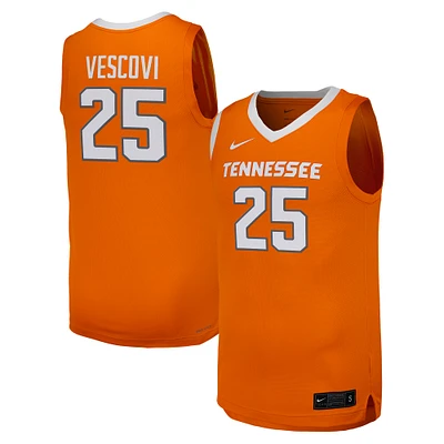 Maillot de joueur basket-ball Nike Santiago Vescovi Tennessee Orange Volunteers NIL pour homme