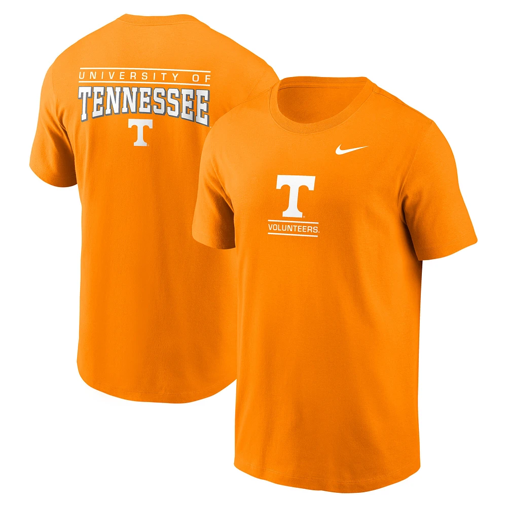 T-shirt Nike Tennessee Orange Volunteers 2-Hit pour homme