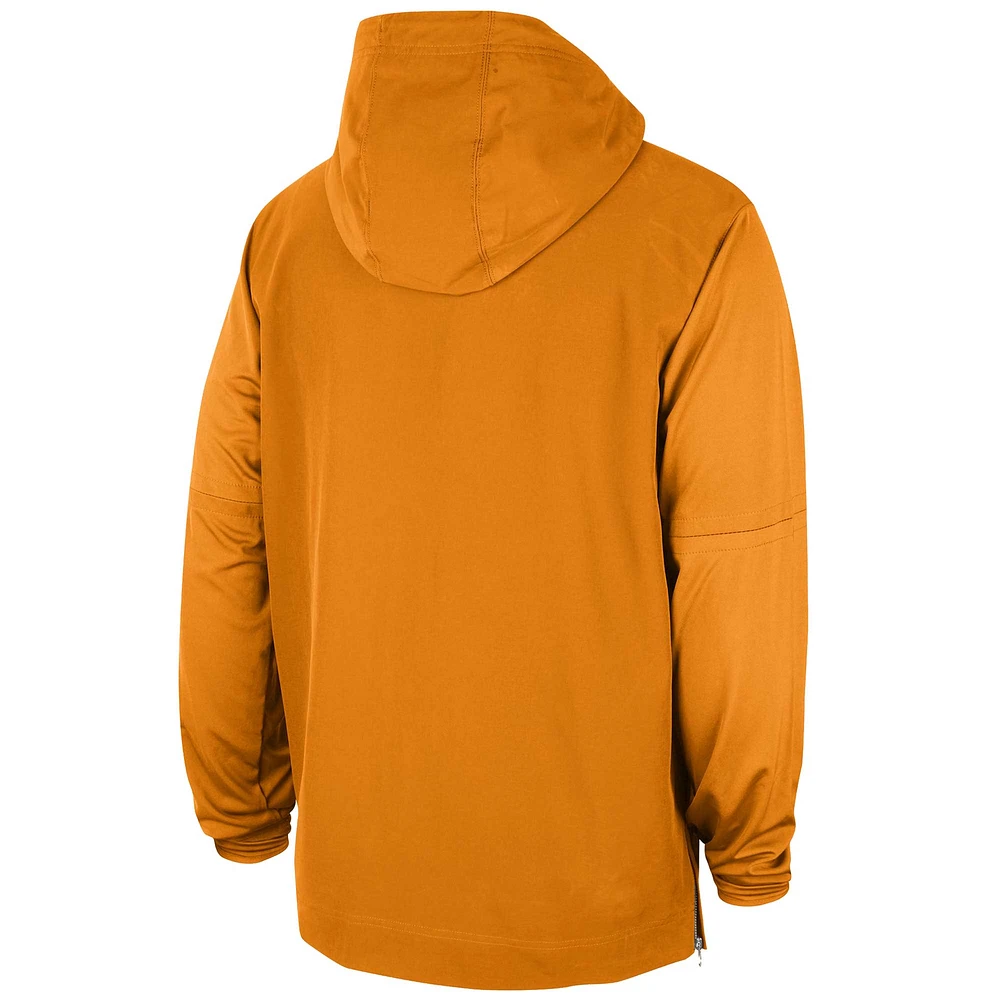 Men's Nike Tennessee Orange Volunteers 2023 Sideline Player Quarter-Zip Hoodie Jacket