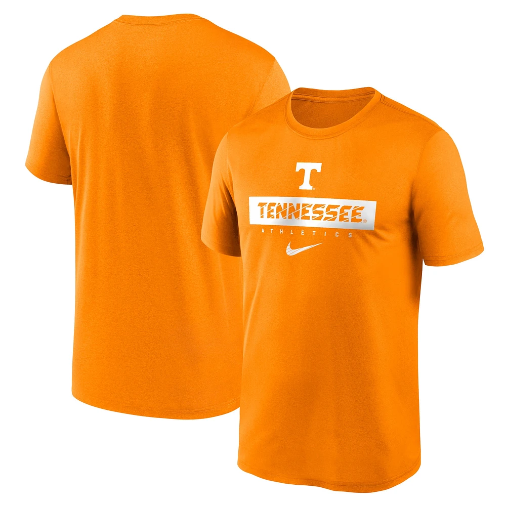 T-shirt Nike Tennessee Orange Volunteers 2024 Sideline Legend Performance pour homme