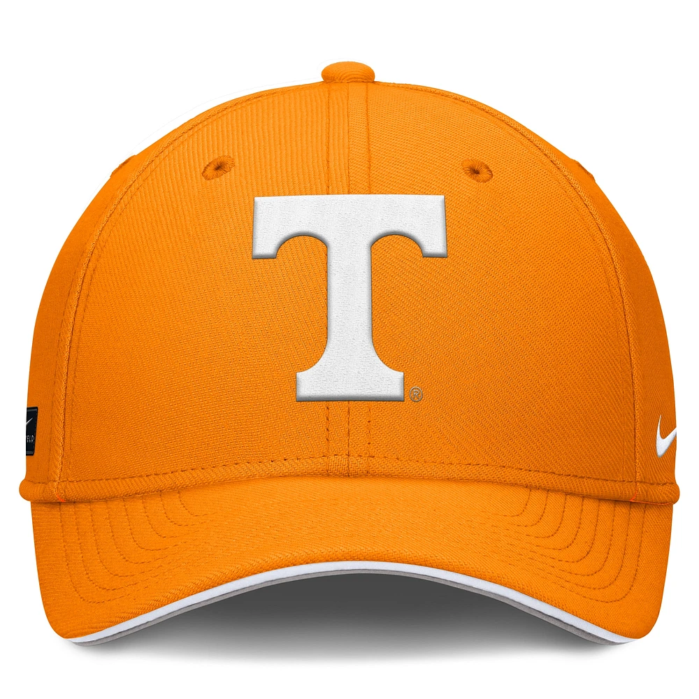 Men's Nike Tennessee Orange Volunteers 2025 Dugout Coaches Rise Swoosh Performance Flex Hat