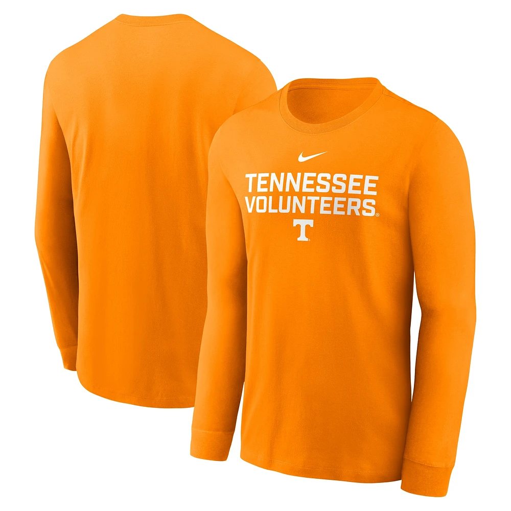 Men's Nike Tennessee Orange Volunteers 2025 Sideline Performance Long Sleeve T-Shirt