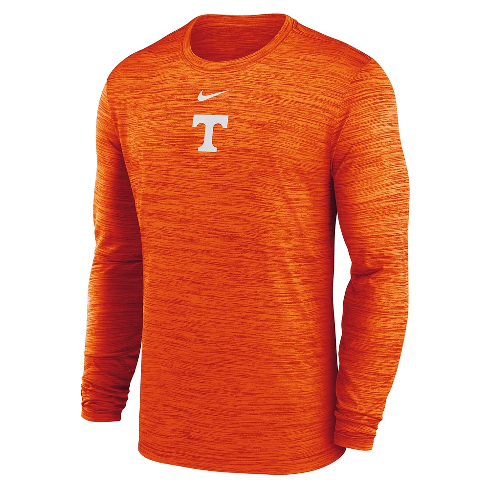 Men's Nike Tennessee Orange Volunteers 2025 Sideline Velocity Performance Long Sleeve T-Shirt