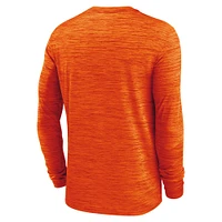 Men's Nike Tennessee Orange Volunteers 2025 Sideline Velocity Performance Long Sleeve T-Shirt