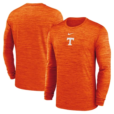 Men's Nike Tennessee Orange Volunteers 2025 Sideline Velocity Performance Long Sleeve T-Shirt