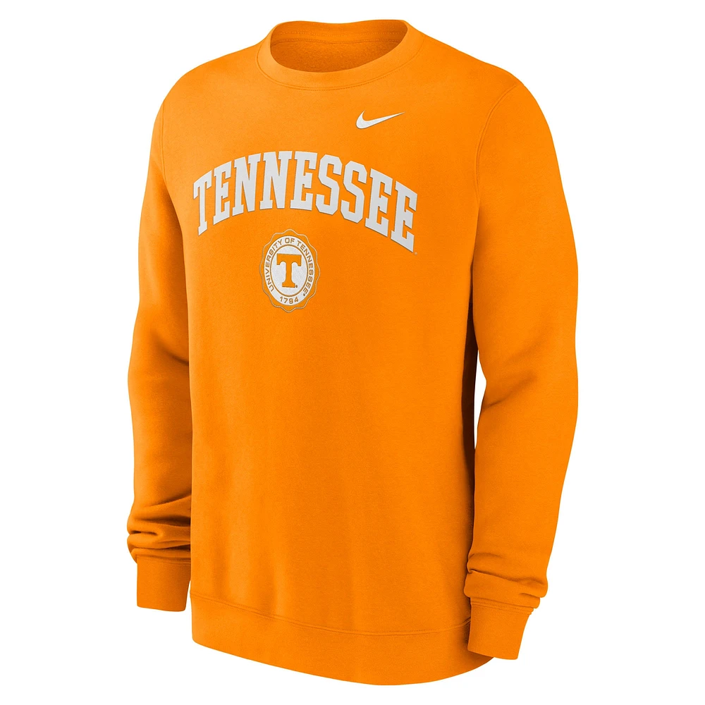 Men's Nike Tennessee Orange Volunteers Arched Seal Pullover Sweatshirt