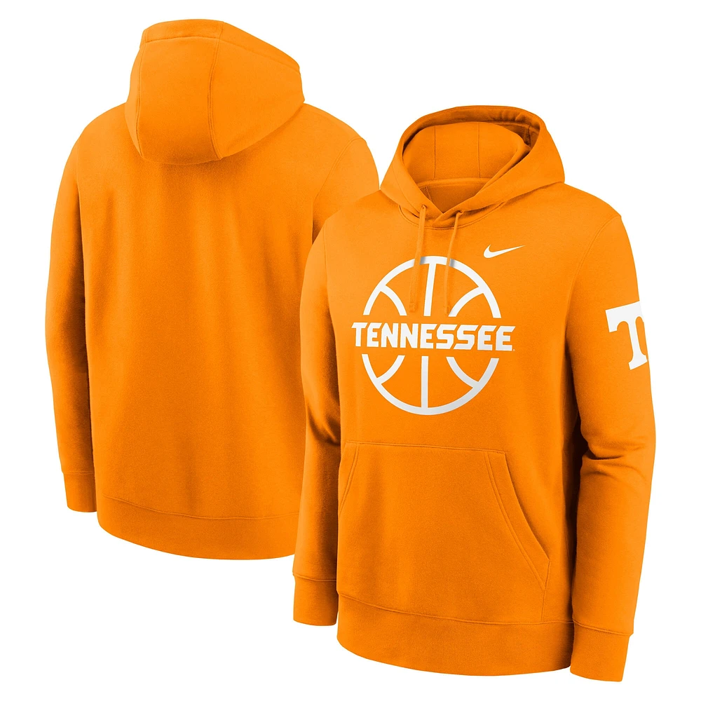 Sweat à capuche en polaire Nike Tennessee Orange Volunteers Basketball Icon Club pour homme