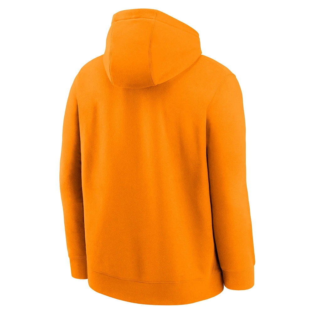 Men's Nike  Tennessee Orange Volunteers Basketball Icon Club Fleece Pullover Hoodie