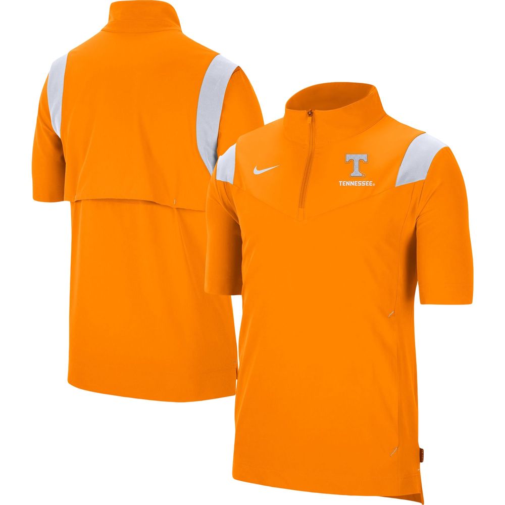 Men's Nike Tennessee Orange Volunteers Coach Short Sleeve Quarter-Zip Jacket