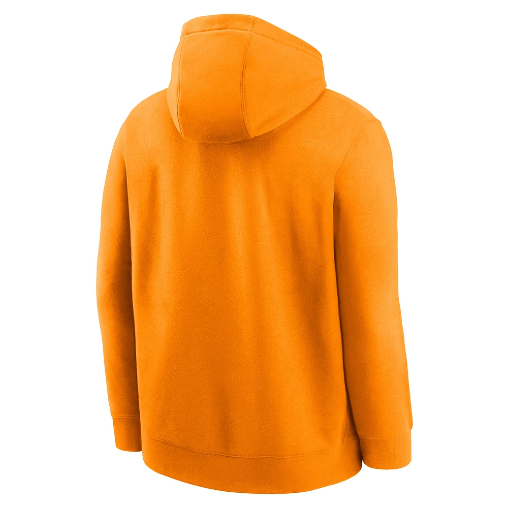 Men's Nike Tennessee Orange Volunteers Legacy Football Icon Club Fleece Pullover Hoodie