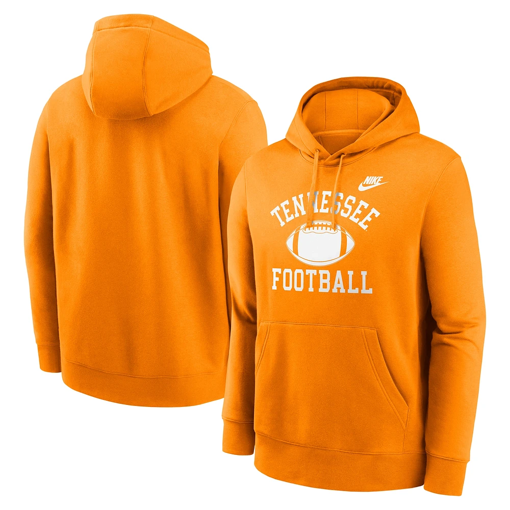 Sweat à capuche en polaire Nike Tennessee Orange Volunteers Legacy Football Icon Club pour homme