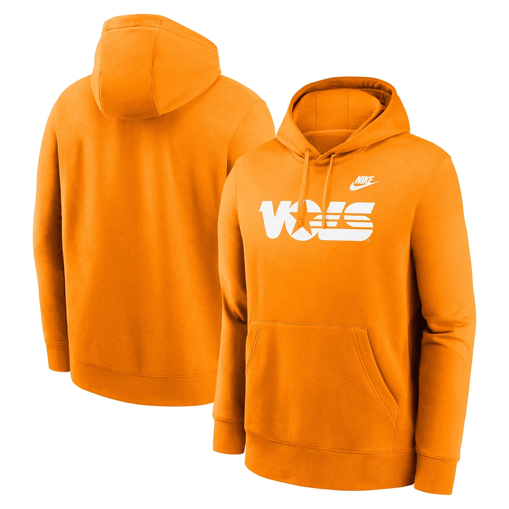 Nike Tennessee Orange Volunteers Legacy Logo Club - Sweat à capuche en polaire pour homme