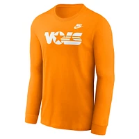 T-shirt à manches longues avec logo principal Nike Tennessee Orange Volunteers Legacy pour homme