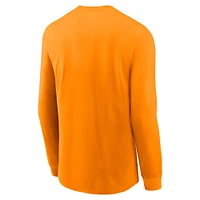 T-shirt à manches longues avec logo principal Nike Tennessee Orange Volunteers Legacy pour homme