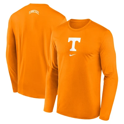 T-shirt à manches longues Nike Tennessee Orange Volunteers On-Court Basketball Shootaround Performance pour homme