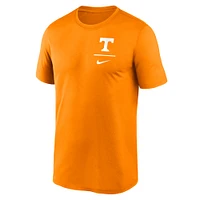 T-shirt Nike Tennessee Orange Volunteers pour homme avec logo principal Legend Performance