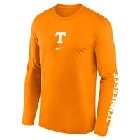 Men's Nike  Tennessee Orange Volunteers Primetime Center Lockup Two-Hit Legend Long Sleeve T-Shirt