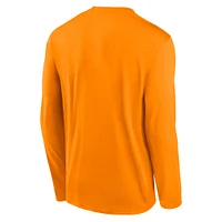 Men's Nike  Tennessee Orange Volunteers Primetime Center Lockup Two-Hit Legend Long Sleeve T-Shirt