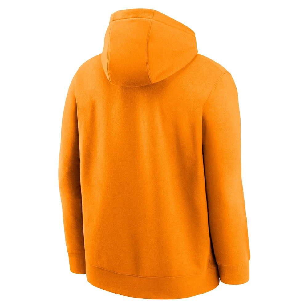 Men's Nike  Tennessee Orange Volunteers Primetime Dynamic Mascot Club Fleece Pullover Hoodie