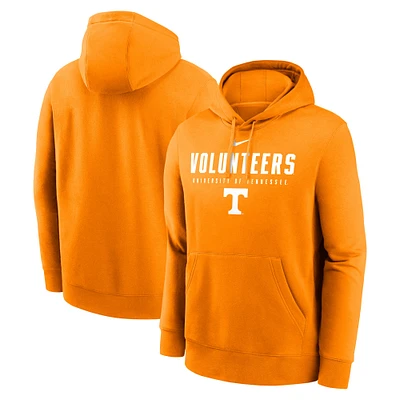 Men's Nike  Tennessee Orange Volunteers Primetime Dynamic Mascot Club Fleece Pullover Hoodie