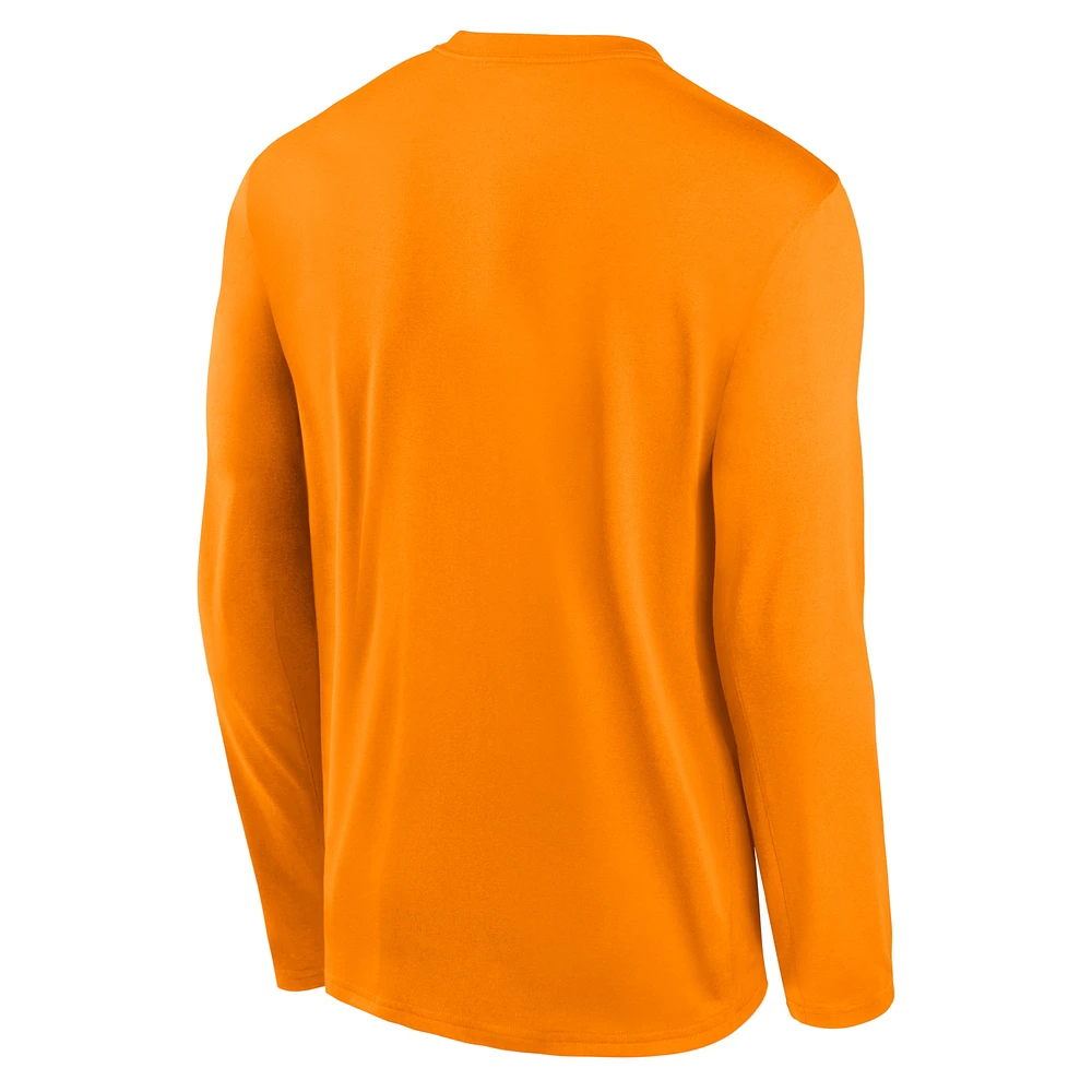 T-shirt à manches longues Nike Tennessee Orange Volunteers Primetime Primary Legend pour homme