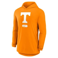 T-shirt à capuche manches longues Nike Tennessee Orange Volunteers Primetime Tri-Blend Performance pour homme