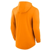 T-shirt à capuche manches longues Nike Tennessee Orange Volunteers Primetime Tri-Blend Performance pour homme