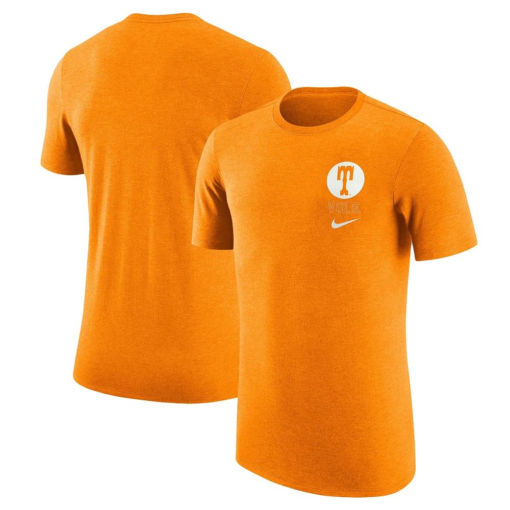 T-shirt rétro à trois mélanges Nike Tennessee Orange Volunteers pour hommes