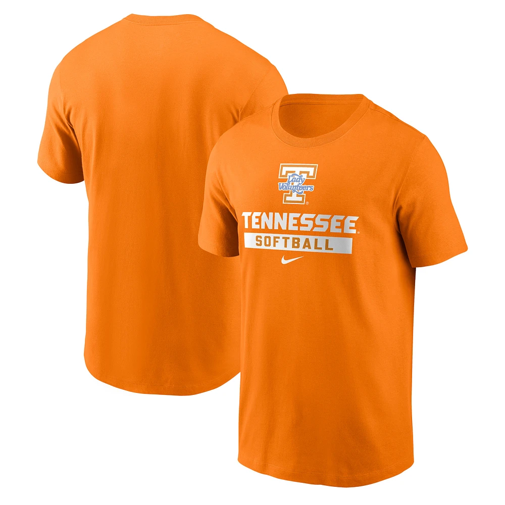 T-shirt de softball Nike Tennessee Volunteers pour homme, orange