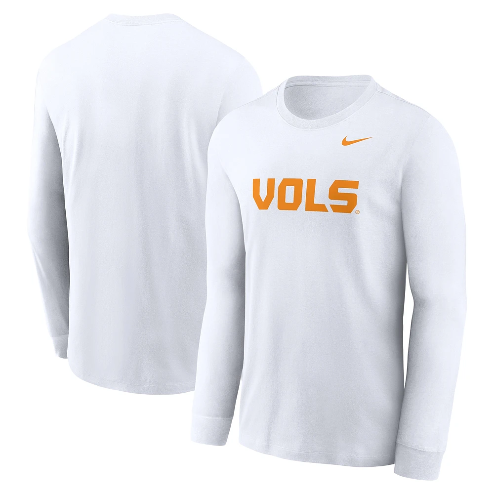 Men's Nike White Tennessee Volunteers Alternate Logo Long Sleeve T-Shirt