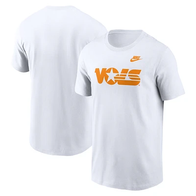 T-shirt Nike blanc avec logo alternatif des Volontaires du Tennessee pour hommes