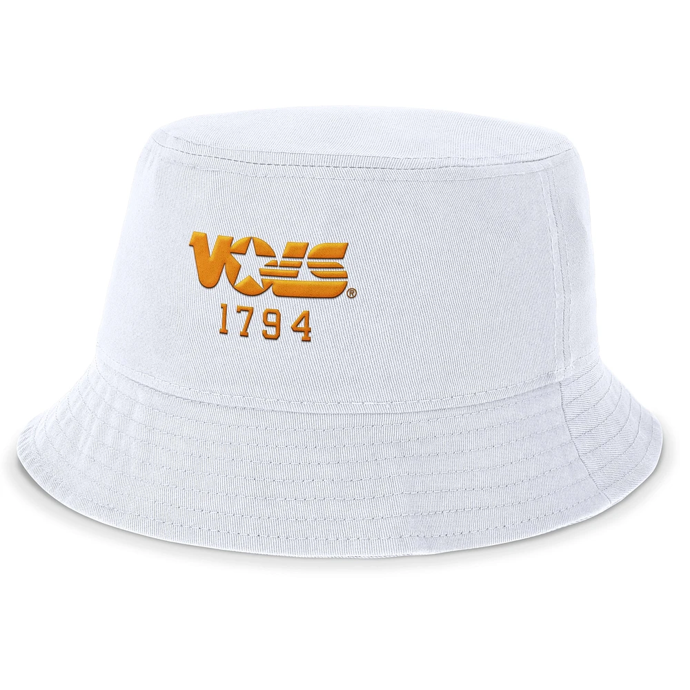 Chapeau bob Nike Tennessee Volunteers Legacy Apex pour homme, blanc