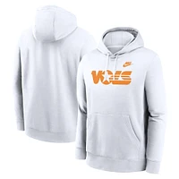 Sweat à capuche en polaire Nike Tennessee Volunteers Legacy Logo Club pour homme, blanc