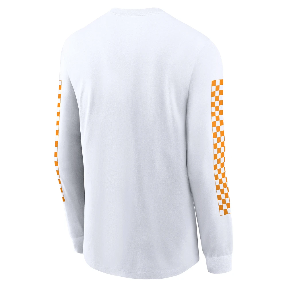 Men's Nike White Tennessee Volunteers Local Spirit Slogan Long Sleeve T-Shirt